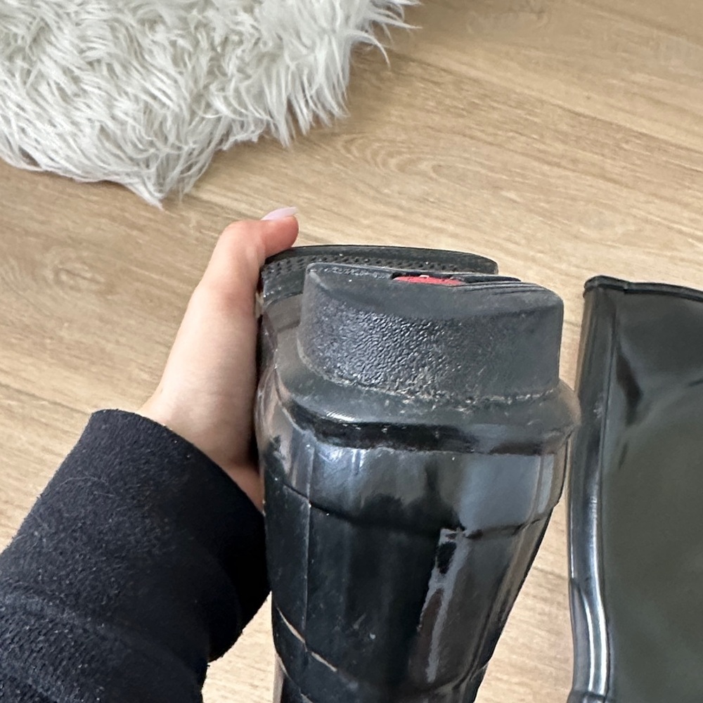 Hunter Glossy Black Rain Boots - Picture 9 of 10